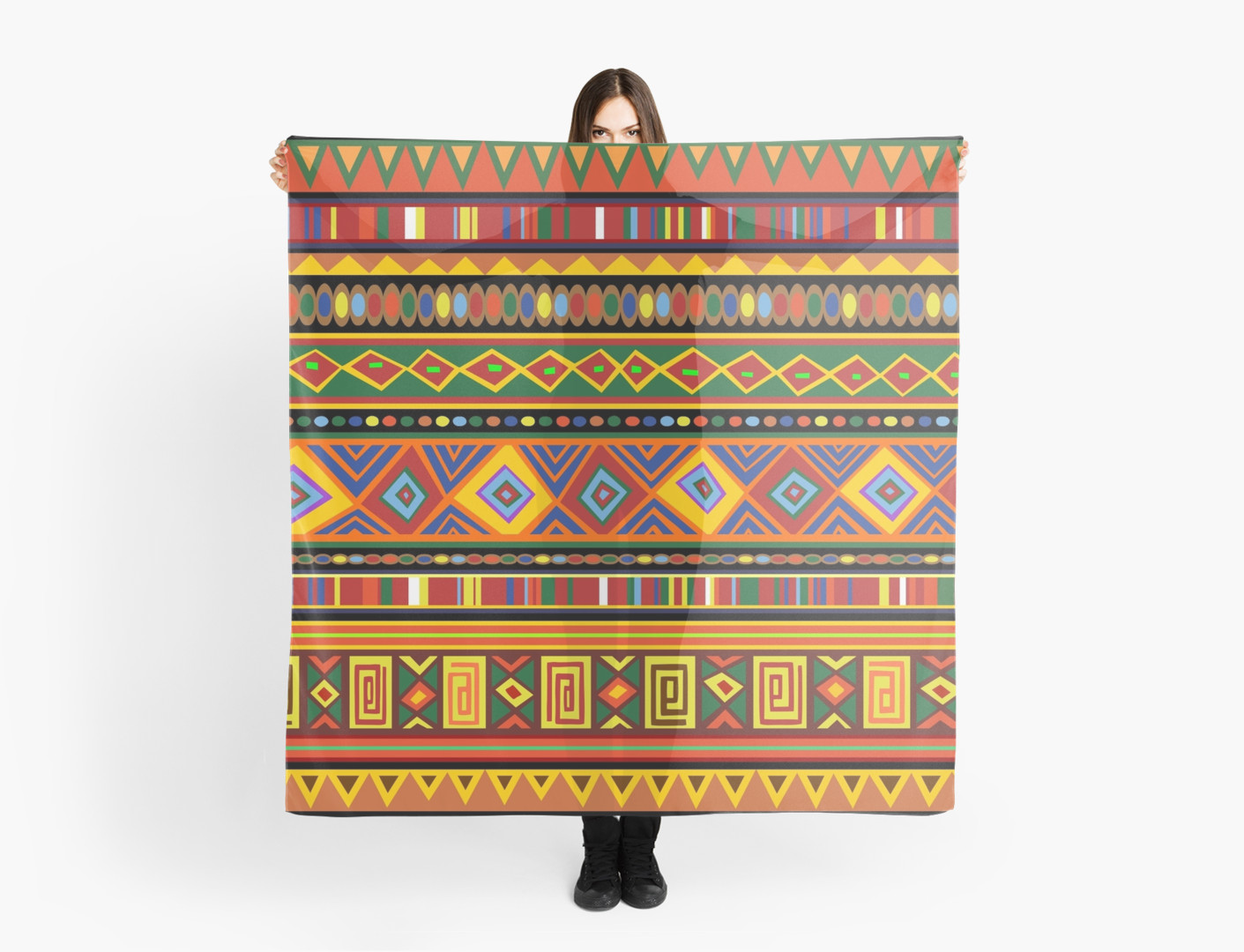"Ethnic Colorful Pattern Africa Art" Scarves by BluedarkArt | Redbubble