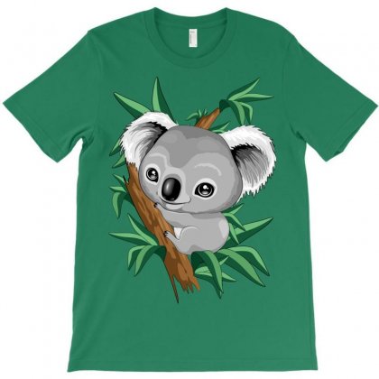 Koala Baby On The Eucalypt Branch T-shirt Designed By Thechameleonart