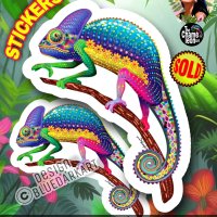 Chameleon Fantasy Rainbow Colors Stickers SOLD! Thank You!