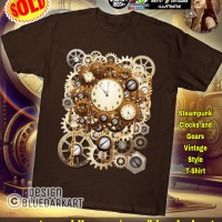 SOLD 🌿 Steampunk Clocks and Gears Vintage Style T-Shirt